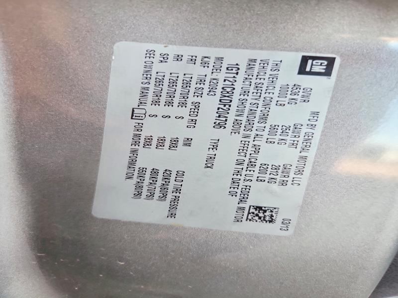 2013 Gmc Sierra მანქანა იყიდება აუქციონზე, vin: 1GT121C8XDF204796, აუქციონის ნომერი: 61743776