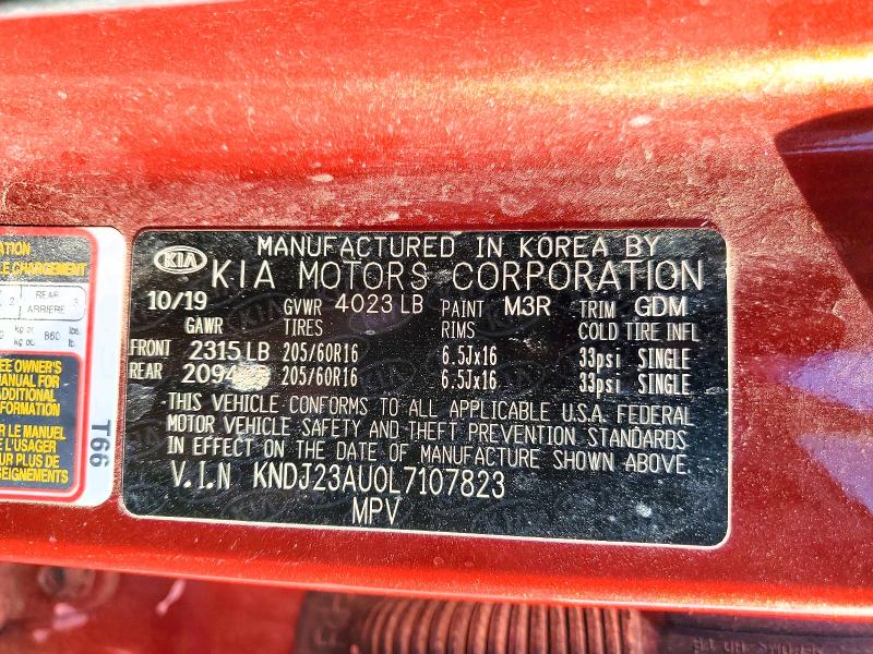 Продаж на аукціоні авто 2020 Kia Soul, vin: KNDJ23AU0L7107823, номер лоту: 62598776