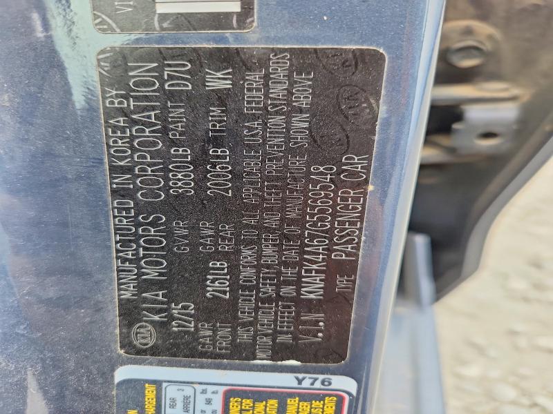 2016 Kia Forte მანქანა იყიდება აუქციონზე, vin: KNAFK4A67G5569548, აუქციონის ნომერი: 59334906