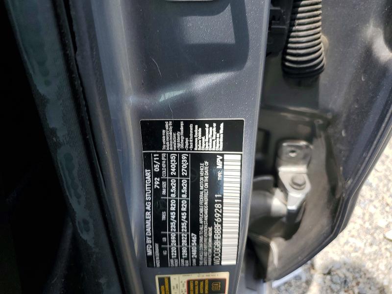 2011 Mercedes-benz Glk მანქანა იყიდება აუქციონზე, vin: WDCGG8HB8BF692811, აუქციონის ნომერი: 60706016
