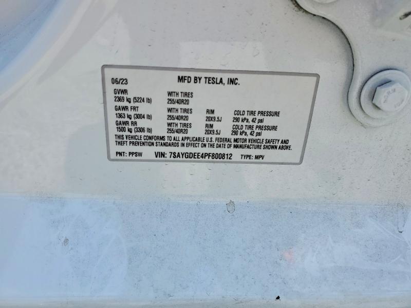 Aukcja sprzedaży 2023 Tesla Model Y, vin: 7SAYGDEE4PF800812, numer aukcji: 85974275