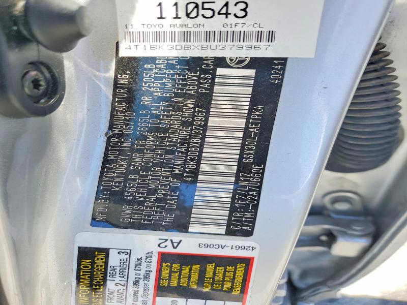 60069316 :رقم المزاد ، 4T1BK3DBXBU379967 vin ، 2011 Toyota Alavon مزاد بيع