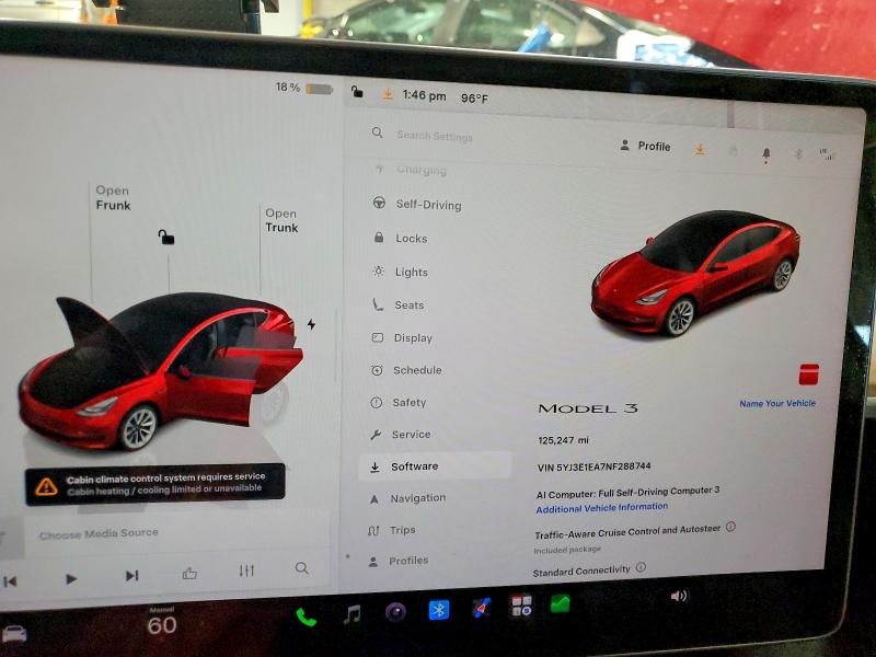 Продажа на аукционе авто 2022 Tesla Model 3, vin: 5YJ3E1EA7NF288744, номер лота: 59717446