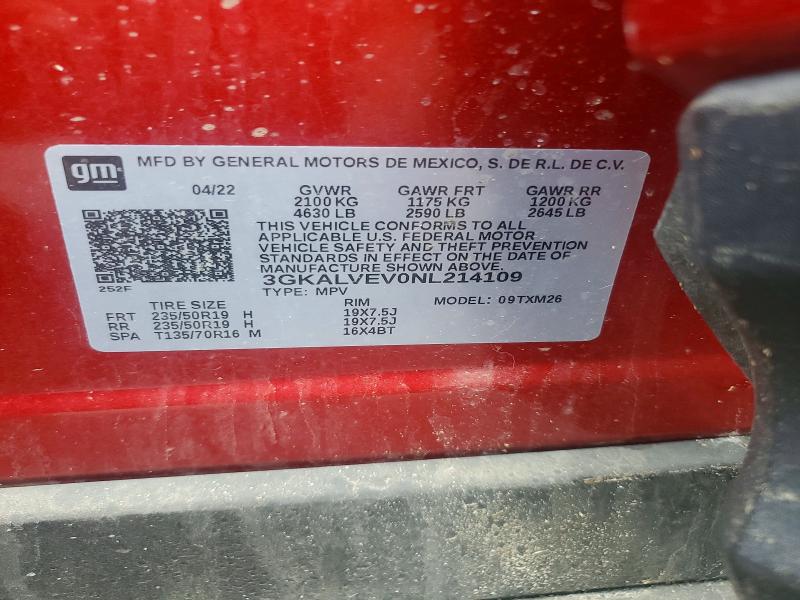 Aukcja sprzedaży 2022 Gmc Terrain, vin: 3GKALVEV0NL214109, numer aukcji: 63379546