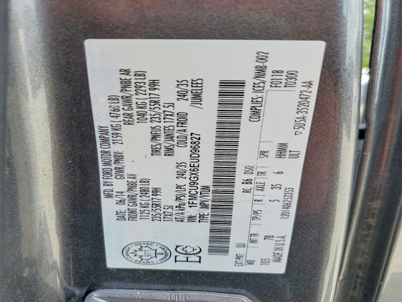 Продаж на аукціоні авто 2014 Ford Escape, vin: 1FMCU9GX6EUD96827, номер лоту: 59354376