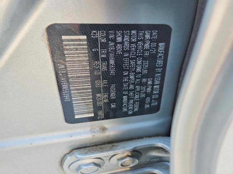 Aukcja sprzedaży 2021 Nissan Rogue Sport, vin: JN1BJ1AV6MW563940, numer aukcji: 59689386