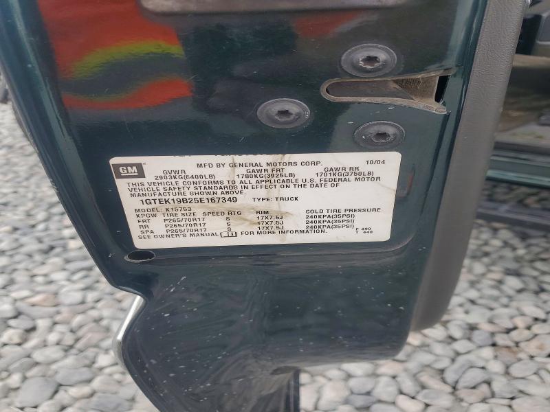 61325536 :رقم المزاد ، 1GTEK19B25E167349 vin ، 2005 Gmc New Sierra مزاد بيع