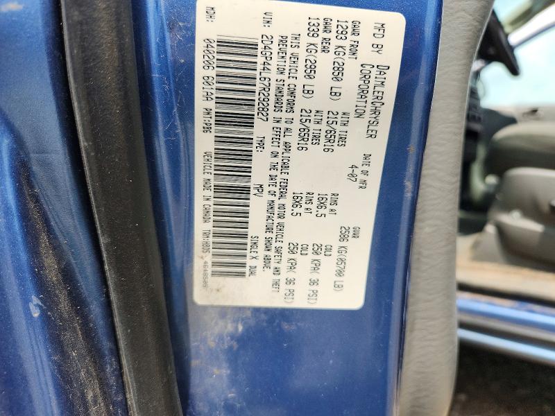 Aukcja sprzedaży 2007 Dodge Grand Caravan, vin: 2D4GP44L67R292827, numer aukcji: 62429416
