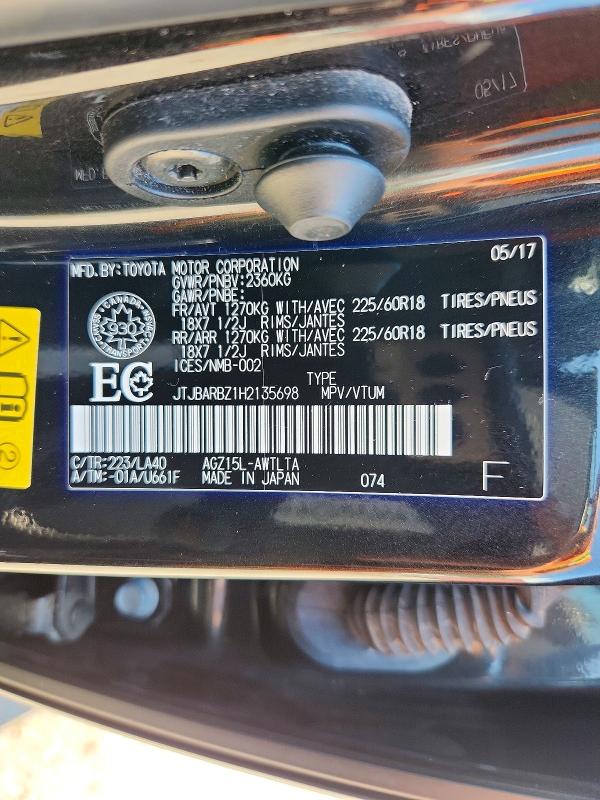 Aukcja sprzedaży 2017 Lexus Nx, vin: JTJBARBZ1H2135698, numer aukcji: 60620486