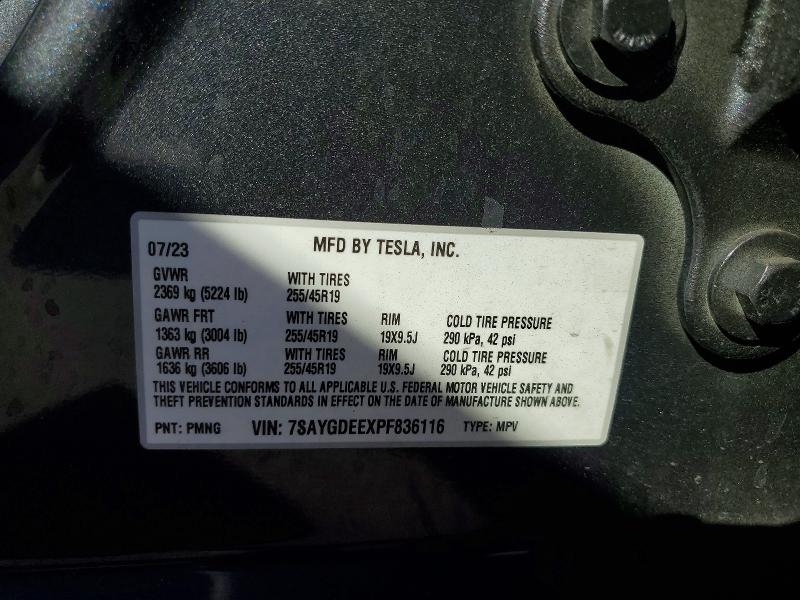 Aukcja sprzedaży 2023 Tesla Model Y, vin: 7SAYGDEEXPF836116, numer aukcji: 59692146