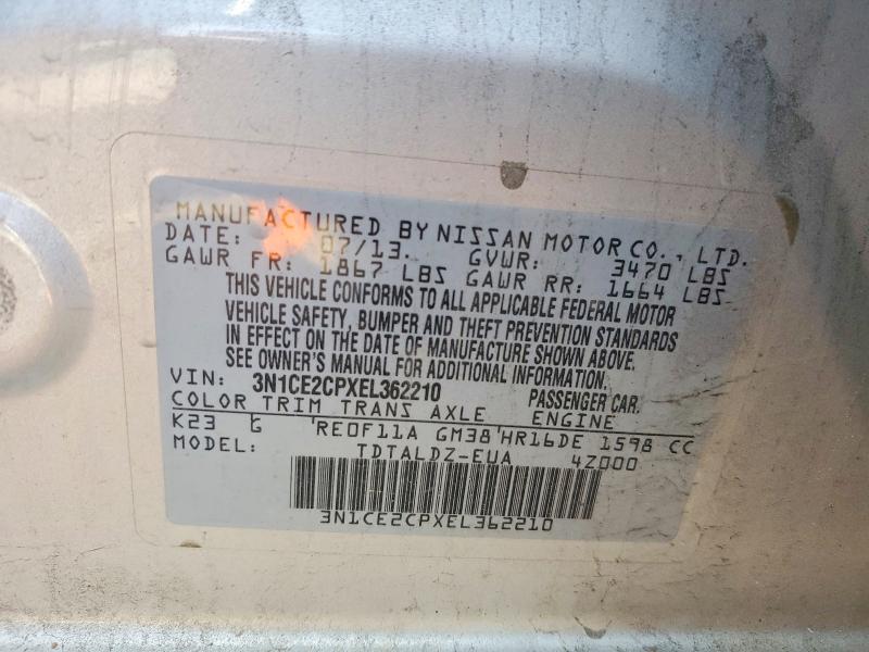 Aukcja sprzedaży 2014 Nissan Versa Note, vin: 3N1CE2CPXEL362210, numer aukcji: 63019936