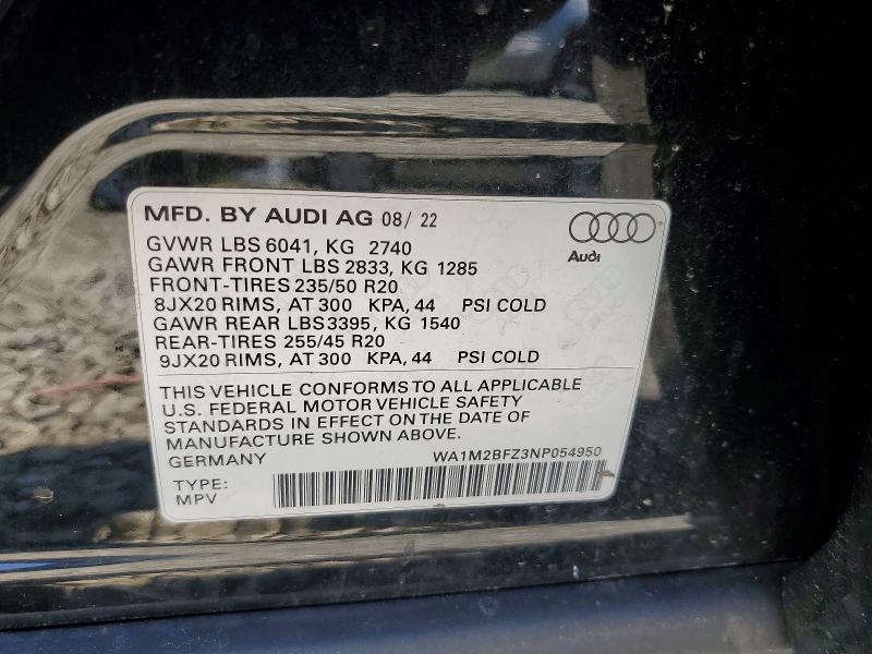 Aukcja sprzedaży 2022 Audi Q4 E-tron, vin: WA1M2BFZ3NP054950, numer aukcji: 59114906