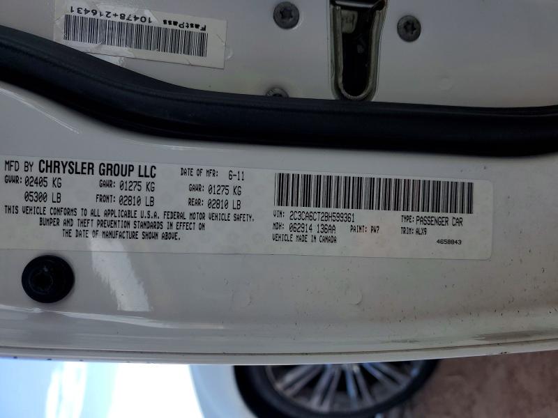 Aukcja sprzedaży 2011 Chrysler 300c, vin: 2C3CA6CT2BH599361, numer aukcji: 61797556