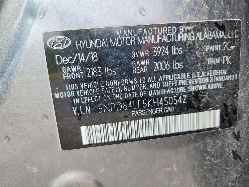Aukcja sprzedaży 2019 Hyundai Elantra, vin: 5NPD84LF5KH450542, numer aukcji: 61434206