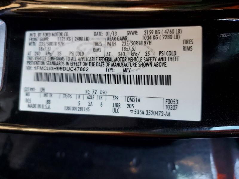 Aukcja sprzedaży 2013 Ford Escape, vin: 1FMCU0H96DUC47862, numer aukcji: 62604876