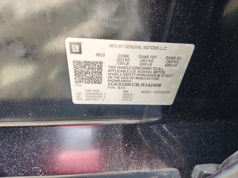 Продаж на аукціоні авто 2020 Gmc Yukon, vin: 1GKS1BKC9LR142408, номер лоту: 60666106