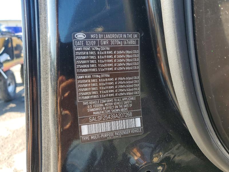 Aukcja sprzedaży 2009 Land Rover Range Rover Sport, vin: SALSF25439A207268, numer aukcji: 59889346