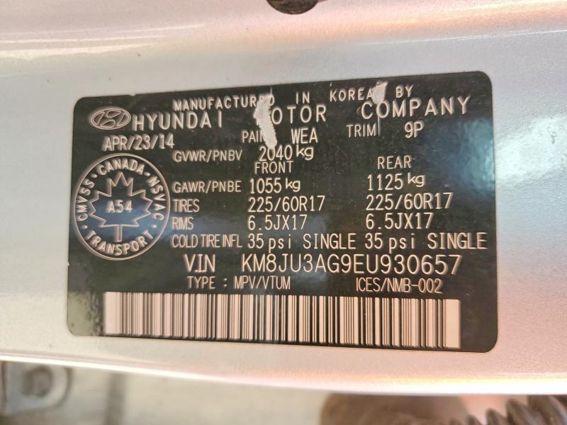 Продаж на аукціоні авто 2014 Hyundai Tucson, vin: KM8JU3AG9EU930657, номер лоту: 58783136