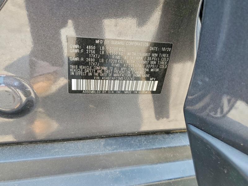 Aukcja sprzedaży 2021 Subaru Outback, vin: 4S4BTAFC0M3123742, numer aukcji: 62505846