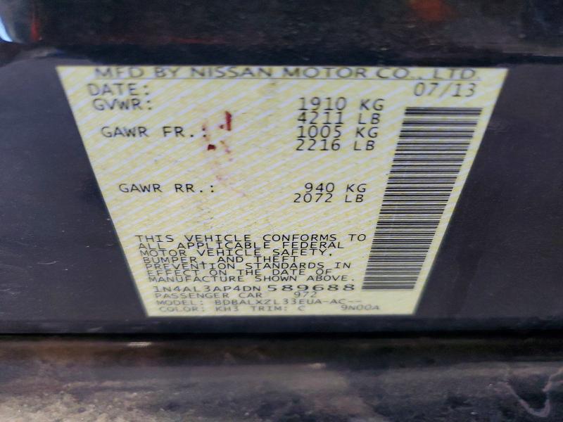 60302966 :رقم المزاد ، 1N4AL3AP4DN589688 vin ، 2013 Nissan Altima مزاد بيع