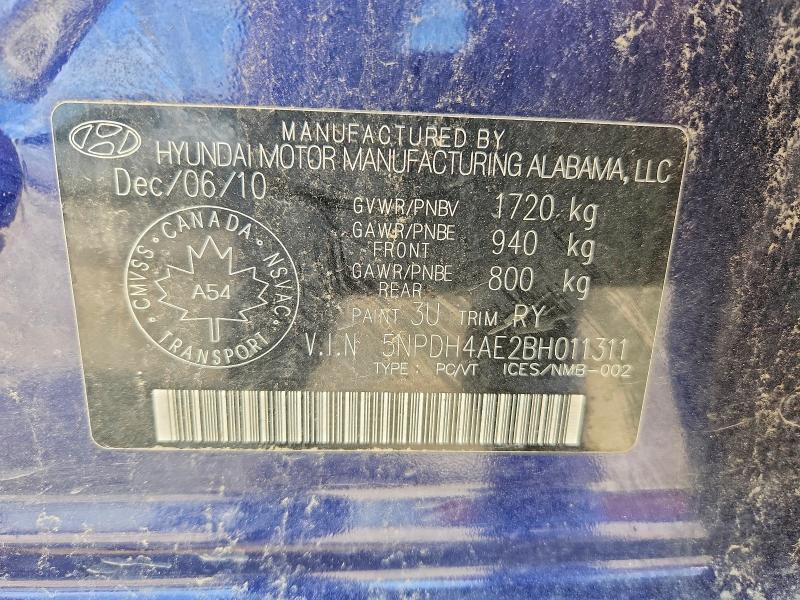 Продажа на аукционе авто 2011 Hyundai Elantra, vin: 5NPDH4AE2BH011311, номер лота: 60799446