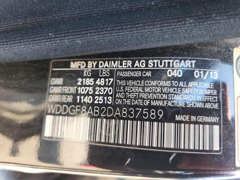 Aukcja sprzedaży 2013 Mercedes-benz C, vin: WDDGF8AB2DA837589, numer aukcji: 63282146