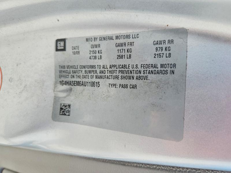Aukcja sprzedaży 2010 Buick Lucerne, vin: 1G4HA5EM6AU110615, numer aukcji: 59845686
