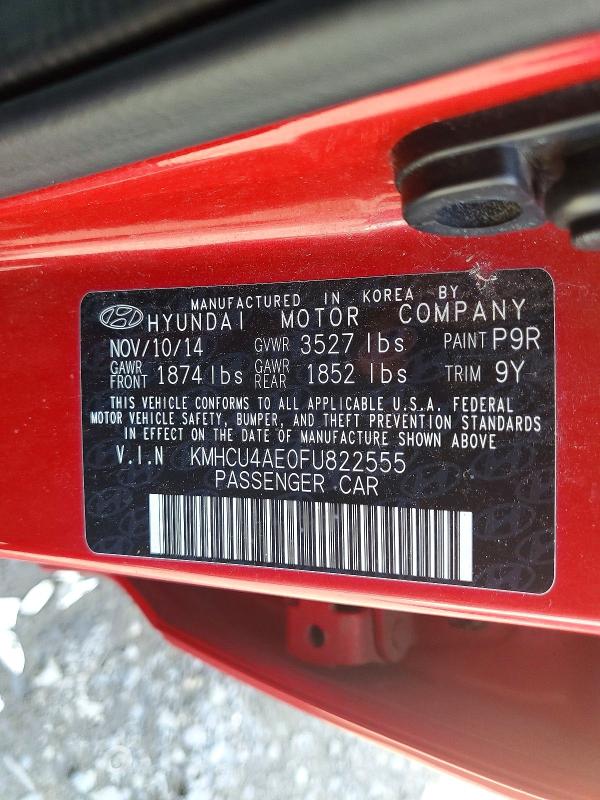 Aukcja sprzedaży 2015 Hyundai Accent, vin: KMHCU4AE0FU822555, numer aukcji: 63536676