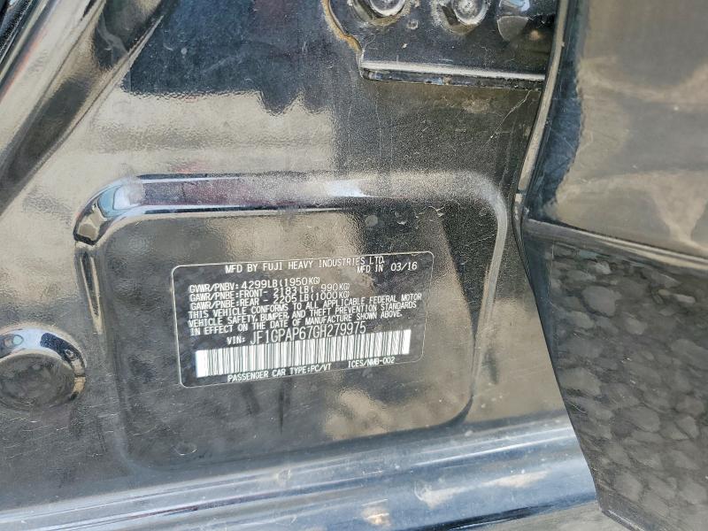 61614396 :رقم المزاد ، JF1GPAP67GH279975 vin ، 2016 Subaru Impreza مزاد بيع