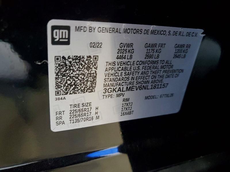 Продажа на аукционе авто 2022 Gmc Terrain, vin: 3GKALMEV6NL181157, номер лота: 62020536