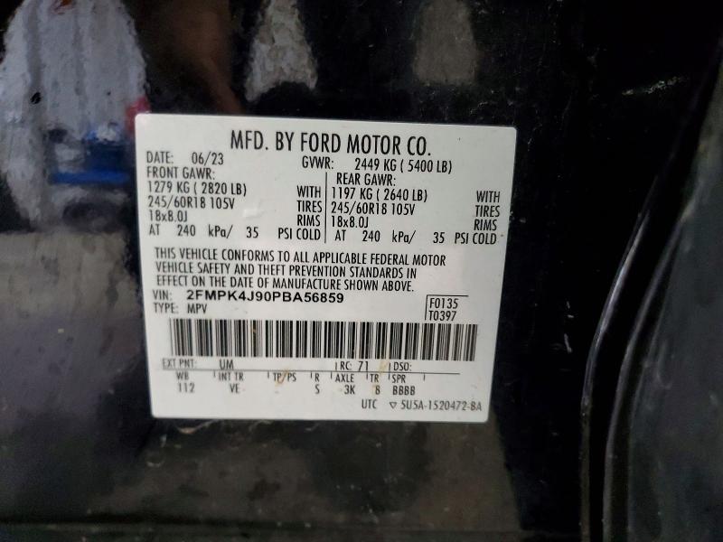 Продажа на аукционе авто 2023 Ford Edge, vin: 2FMPK4J90PBA56859, номер лота: 60174156