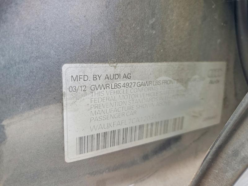 Продажа на аукционе авто 2012 Audi A4, vin: WAUKFAFL7CA120341, номер лота: 60012486