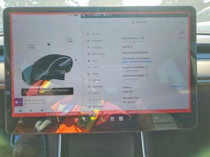 Продажа на аукционе авто 2017 Tesla Model 3, vin: 5YJ3E1EA2HF002223, номер лота: 59892096