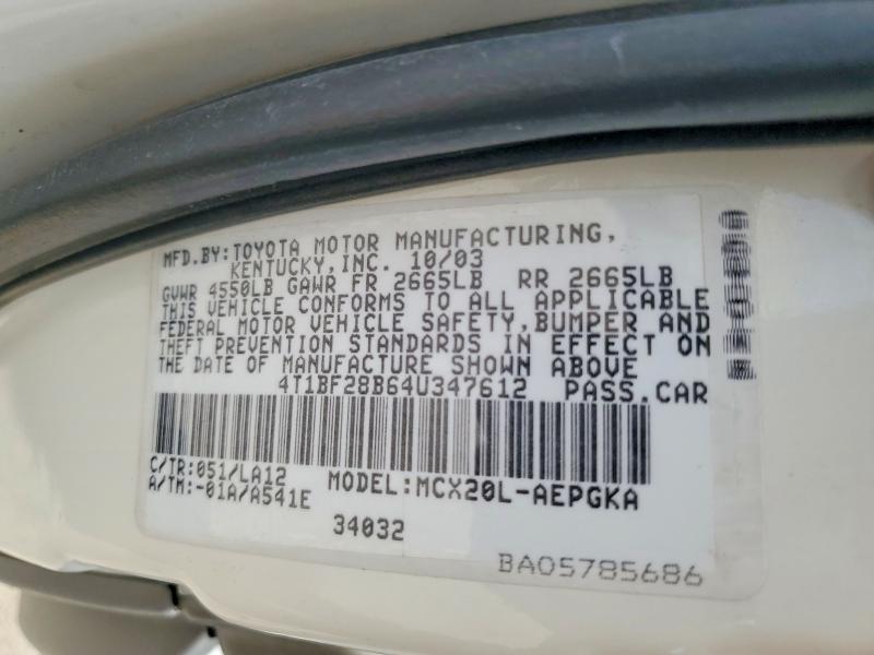 Aukcja sprzedaży 2004 Toyota Avalon, vin: 4T1BF28B64U347612, numer aukcji: 60036596