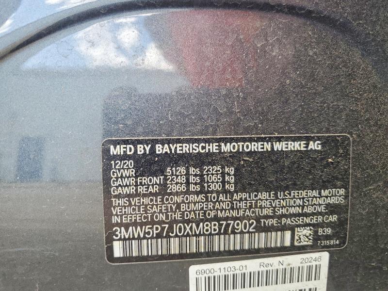 Aukcja sprzedaży 2021 Bmw 330e, vin: 3MW5P7J0XM8B77902, numer aukcji: 61563846