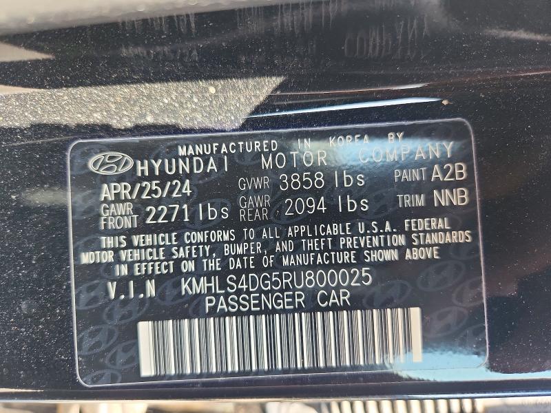 Продаж на аукціоні авто 2024 Hyundai Elantra, vin: KMHLS4DG5RU800025, номер лоту: 59100216