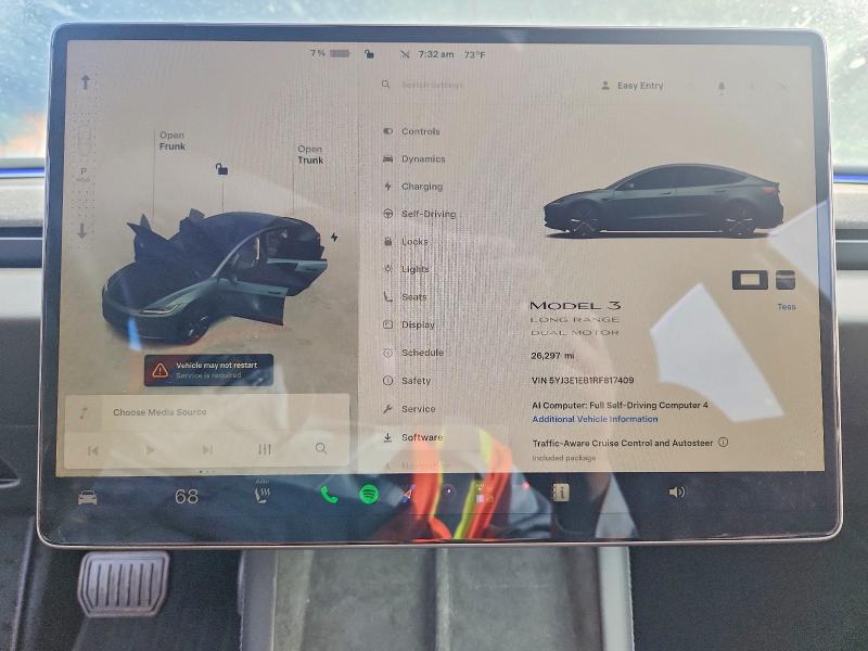 Aukcja sprzedaży 2024 Tesla Model 3, vin: 5YJ3E1EB1RF817409, numer aukcji: 63011786