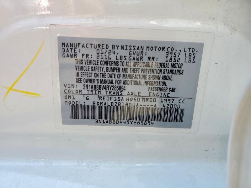 61987516 :رقم المزاد ، 3N1AB8BV4RY285894 vin ، 2024 Nissan Sentra مزاد بيع