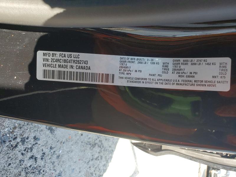 2026 Chrysler Pacifica მანქანა იყიდება აუქციონზე, vin: 2C4RC1BG4TR262743, აუქციონის ნომერი: 61924426