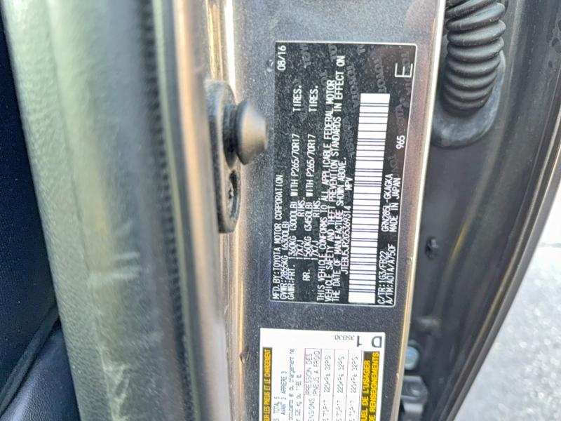 2016 Toyota 4runner მანქანა იყიდება აუქციონზე, vin: JTEBU5JR2G5369314, აუქციონის ნომერი: 59891036