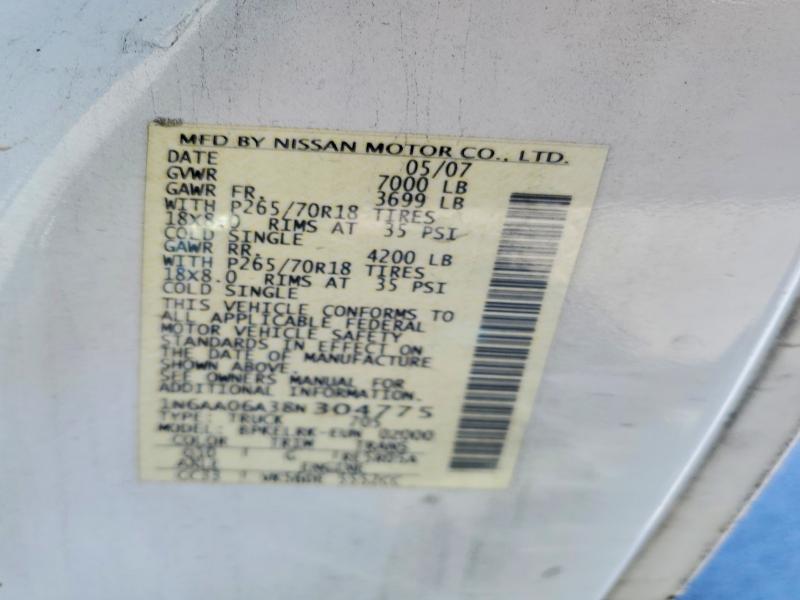 Продаж на аукціоні авто 2008 Nissan Titan, vin: 1N6AA06A38N304775, номер лоту: 63602476