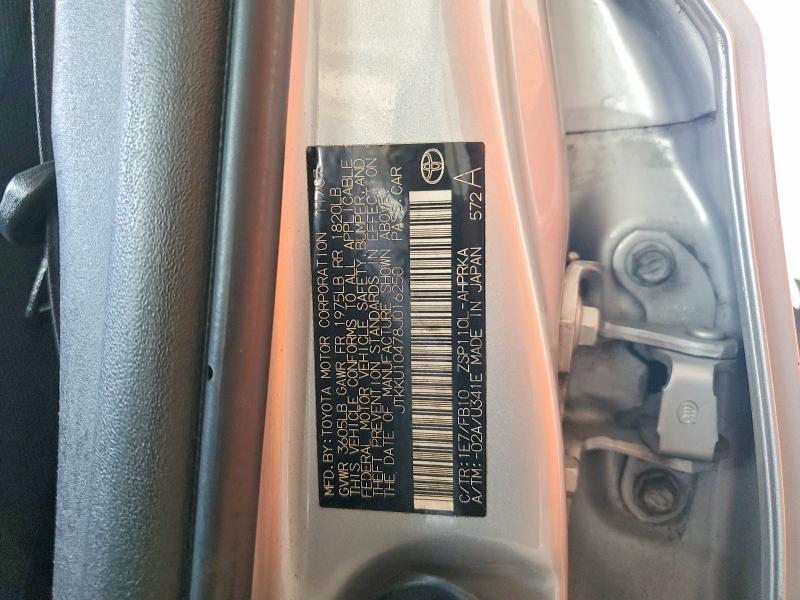 Продаж на аукціоні авто 2008 Scion Xd, vin: JTKKU10478J016250, номер лоту: 58908816