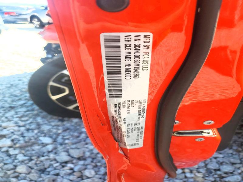 58830996 :رقم المزاد ، 3C4NJDDB0MT545260 vin ، 2021 Jeep Compass مزاد بيع