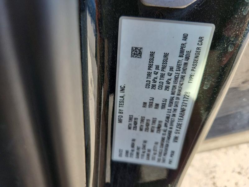 Продажа на аукционе авто 2022 Tesla Model 3, vin: 5YJ3E1EA8NF371728, номер лота: 63355266