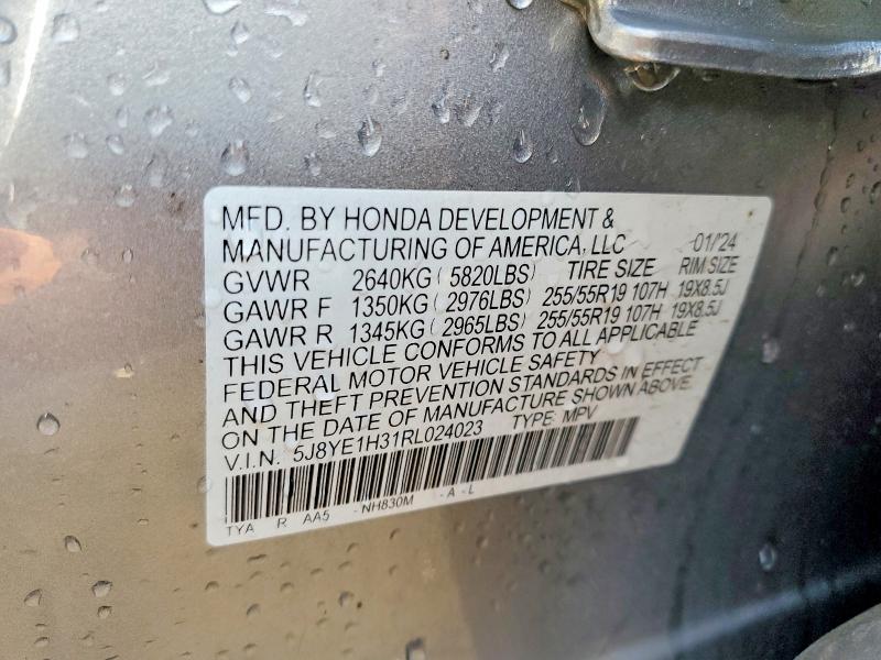 Продажа на аукционе авто 2024 Acura Mdx, vin: 5J8YE1H31RL024023, номер лота: 62820636