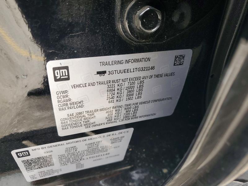 Aukcja sprzedaży 2026 Gmc Sierra, vin: 3GTUUEEL1TG321146, numer aukcji: 59981106