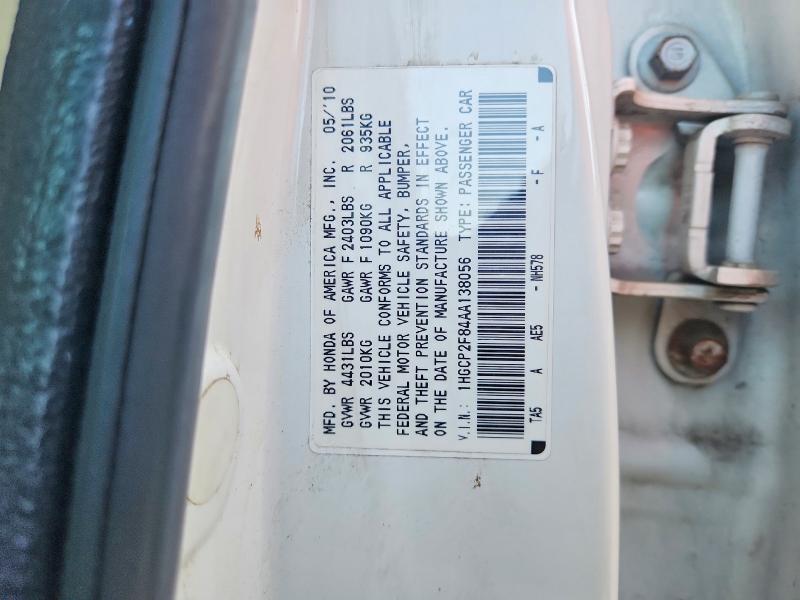 Aukcja sprzedaży 2010 Honda Accord, vin: 1HGCP2F84AA138056, numer aukcji: 61867946