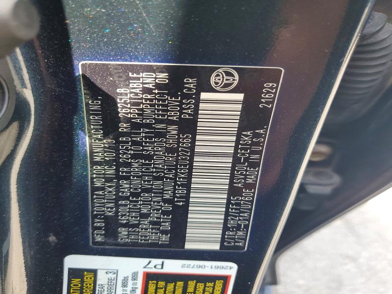 Aukcja sprzedaży 2014 Toyota Camry, vin: 4T1BF1FK6EU327665, numer aukcji: 61476796