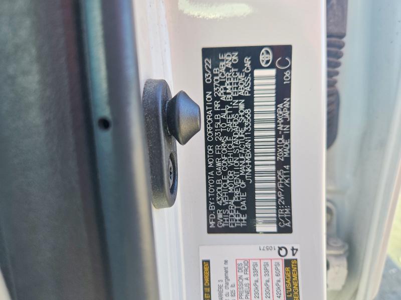 62260266 :رقم المزاد ، JTNKHMBX4N1133568 vin ، 2022 Toyota C-hr مزاد بيع