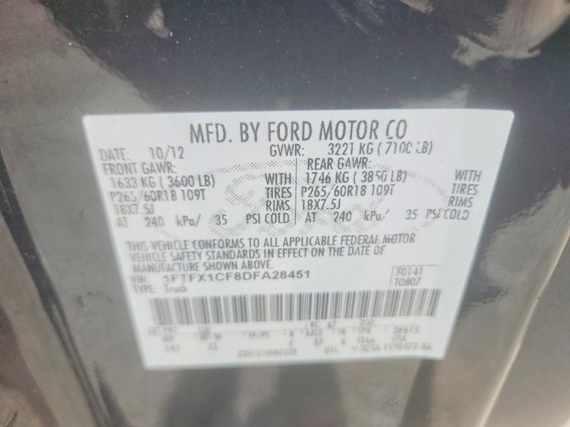Aukcja sprzedaży 2013 Ford F150, vin: 1FTFX1CF8DFA28451, numer aukcji: 60201336